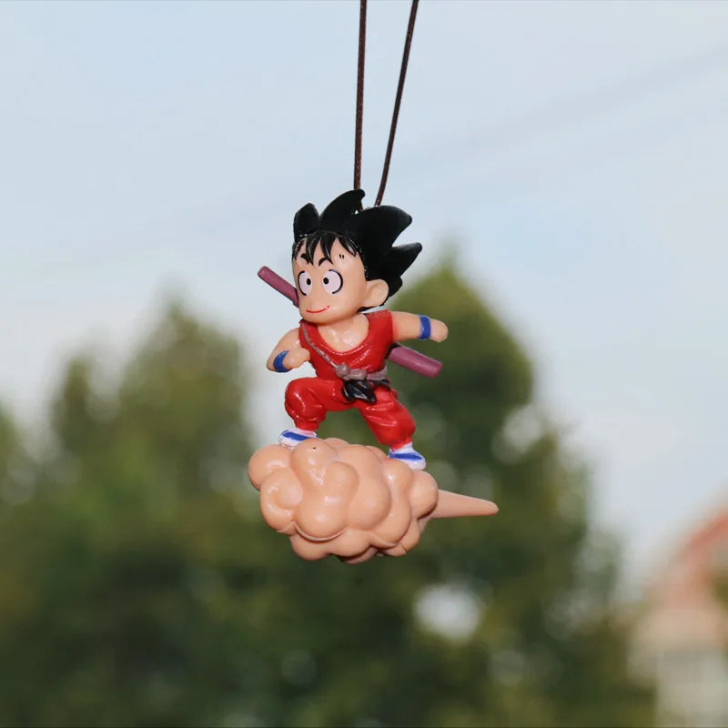 Anime Dragon Ball Figures Kawaii Son Goku Auto Rearview Mirror Hanging Pendant Cute PVC Model Decor Car Ornaments Accessories