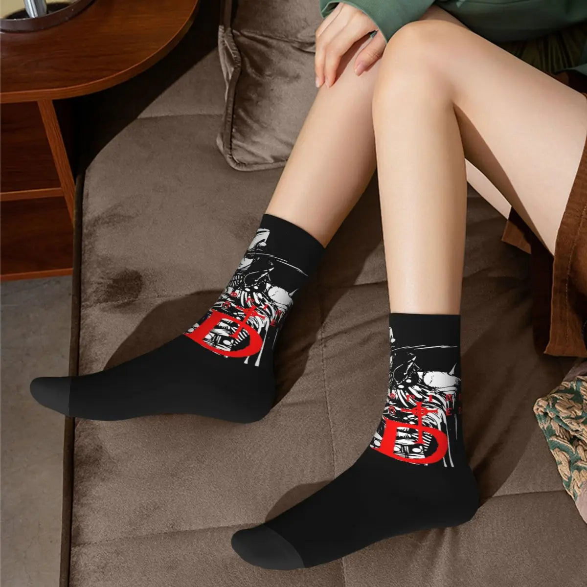 Vampire Hunter D Hellsing Socks Men Women Funny Happy Anime Manga Socks Harajuku Spring Summer Autumn Winter Socks Gifts