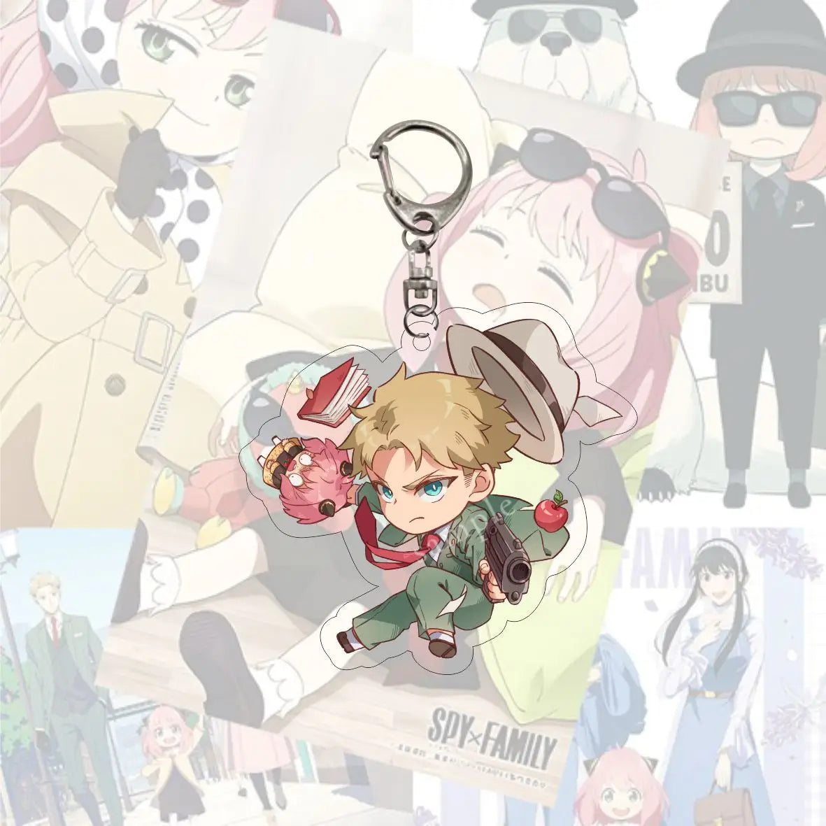 Anime SPY X FAMILY Keychain Cartoon Figure Pendant Keyrings Double Sided Key Holder Cute Acrylic Jewelry Women Men Birthday Gift