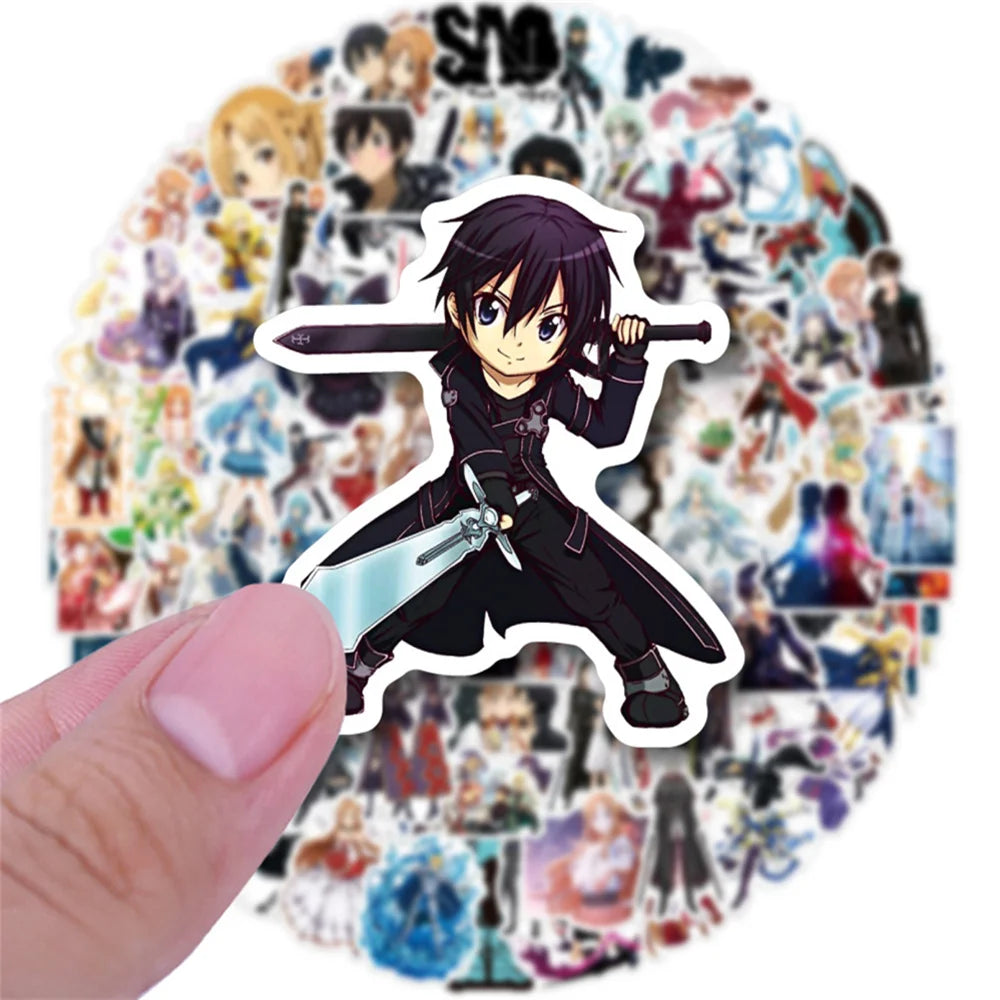 10/30/50PCS New DIY Sword Art Online Stickers Cartoon Creative Anime iPad Luggage Car Guitar Bed Decoration Waterproof Wholesale