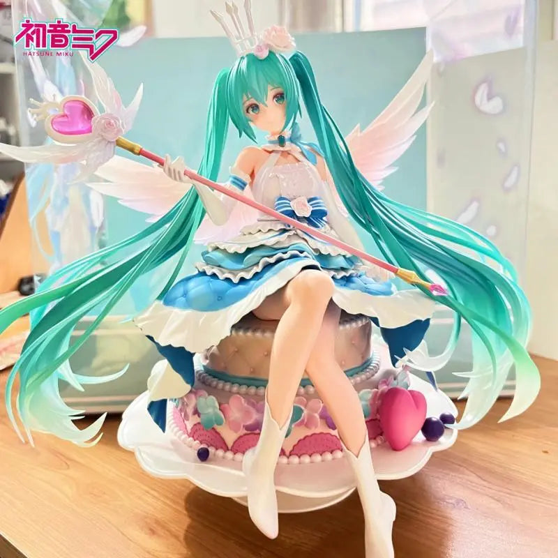 Original Spiritale Vocaloid Hatsune Miku 2020 Sweet Angel Happy Birthday Ver. Anime Limited Action Figure Decor Collect Doll