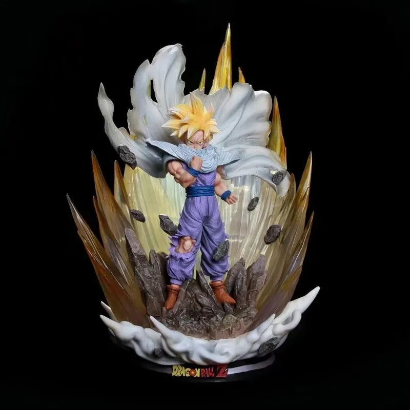 Anime Dragon Ball Son Gohan figura Super Saiyan estatuilla Gohan Gk 42 CM con luz PVC colección de figuras de acción modelo juguetes regalos