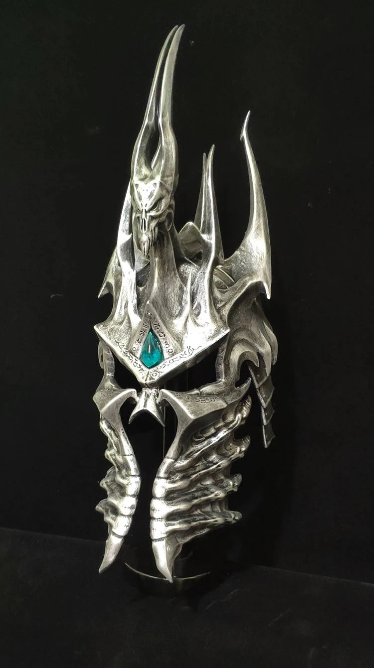 1:1 World of Warcraft  Lich King Arthas's Helm of Domination Frostmourne Role Play POLYSTONE Weapon Prop helmet