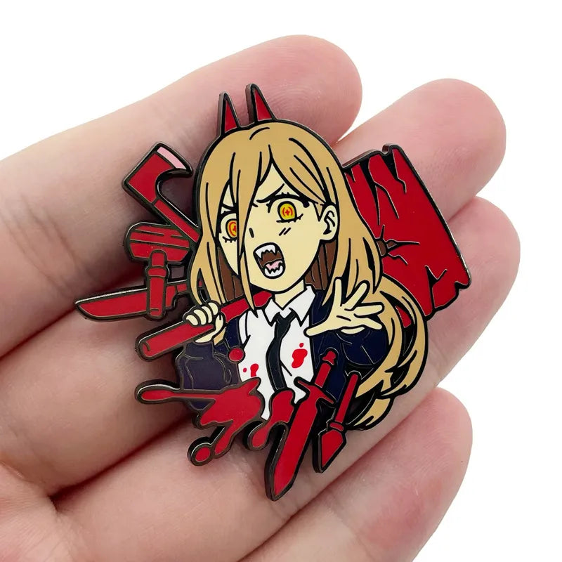 ChainSaw Man Enamel Pins Cool Anime Brooches Personalized Pins Clothing Backpack Lapel Badges Fashion Jewelry Accessories Gifts