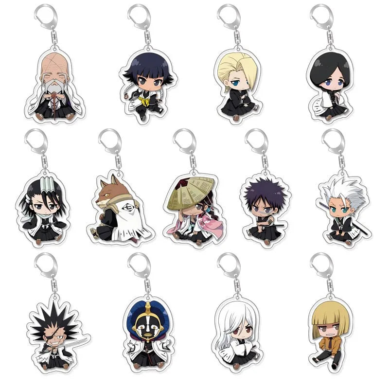 Anime BLEACH Key Chains Keychain Cosplay Acrylic Pendant Keyring Christmas Gift Prop