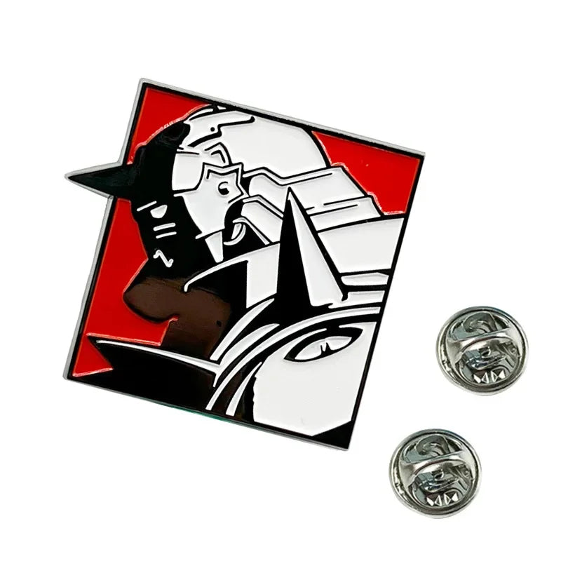 Anime Alphonse Elric Fullmetal Alchemist Black And White Cartoon Metal Enamel Backpack Bag Lapel Badge Brooch Pin