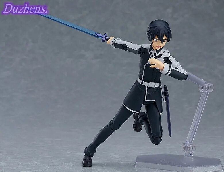 100% Original:Anime Sword Art Online Kirito figma#174 PVC Action Figure Anime Figure Model Toys Figure Collection Doll Gift