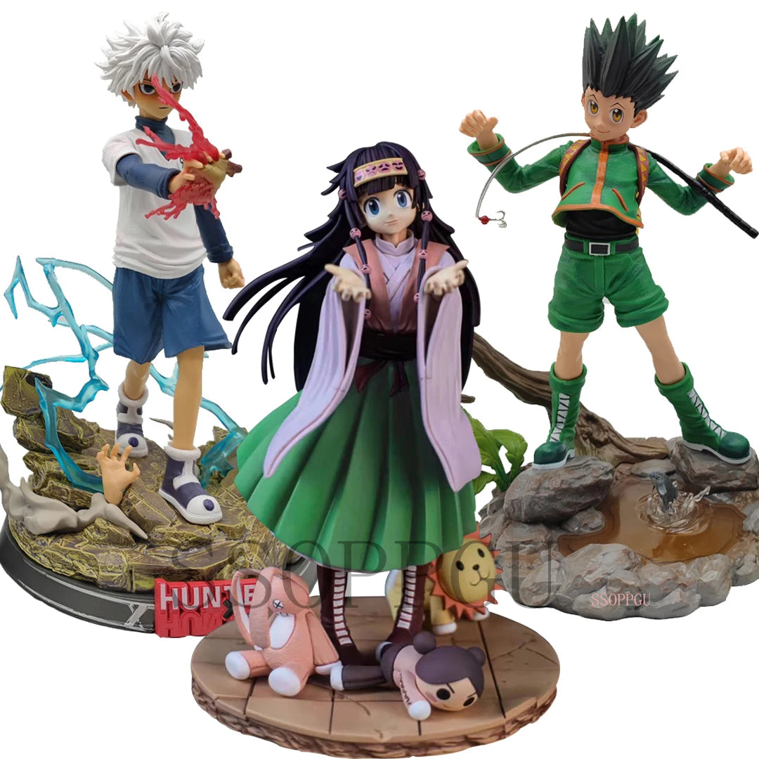 Hunter x Hunter Gon Freecss Killua Zoldyck Figma Anime PVC Action Figure Toy GK Game Statue Figurine Collection Model Doll Gift