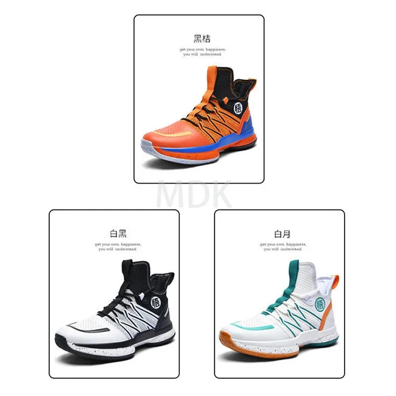 Anime Dragon Ball Son Goku Kakarotto Basketball shoes men women fashion Breathable sneakers youth student non-slip sports shoes