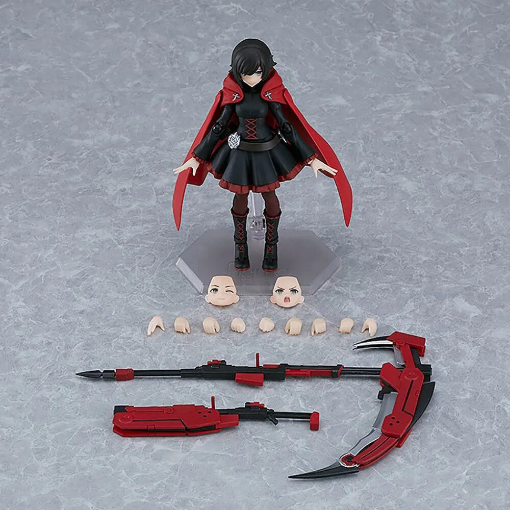 Max Factory Figma Rwby Ice Queendom Ruby Rose Anime Figure Figurine Toys Collectible Doll Gift for Fans