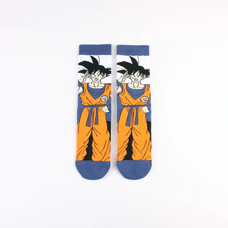 Dragonball Z Socks Frieza Kakarotto Vegeta Cartoon Socks Pure Cotton Male Fashion Trend Tube Socks Adult Sports Socks Boy's gift