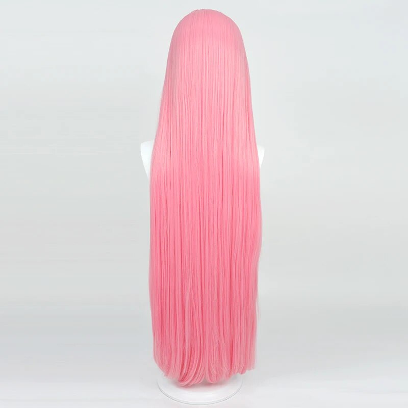 New Megurine Luka Cosplay Wig 100cm Long Pink Straight Heat Resistant Synthetic Hair Halloween