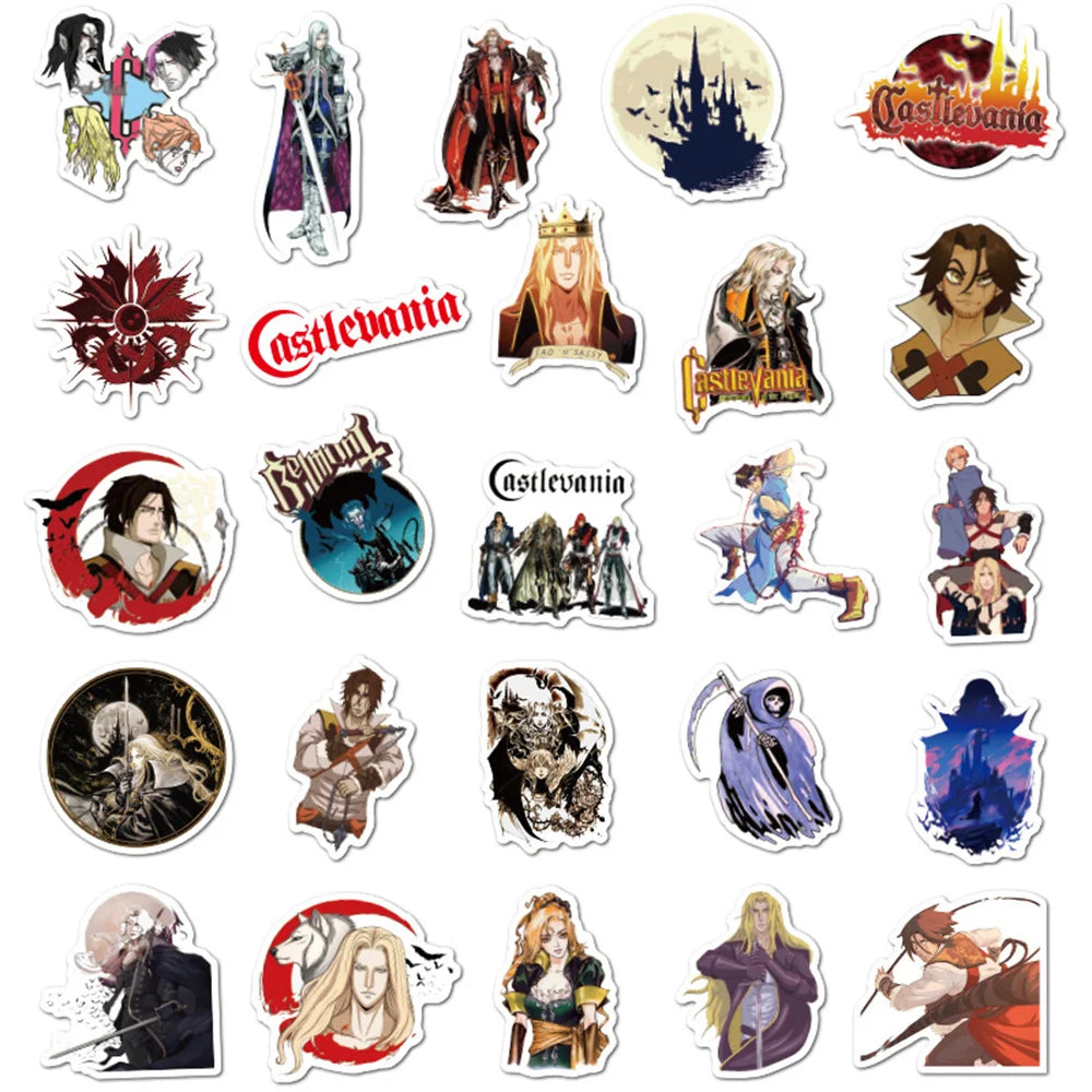 10/30/50PCS Japanese Anime Castlevania Sticker Waterproof Luggage Laptop Scooter Graffiti Decorative Sticker Wholesale