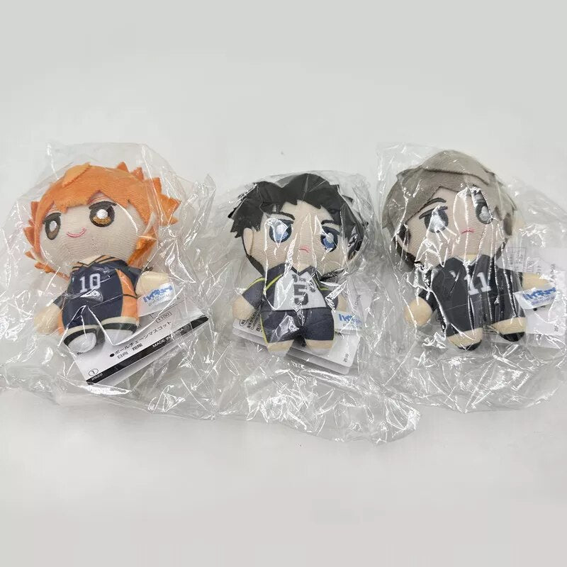 10cm Mini Haikyuu Plush Toy Volleyball Stuffed Doll Hinata Shoyo Tobio Kageyama Yu Nishinoya Plush Pendant Keychain Toy For Gift