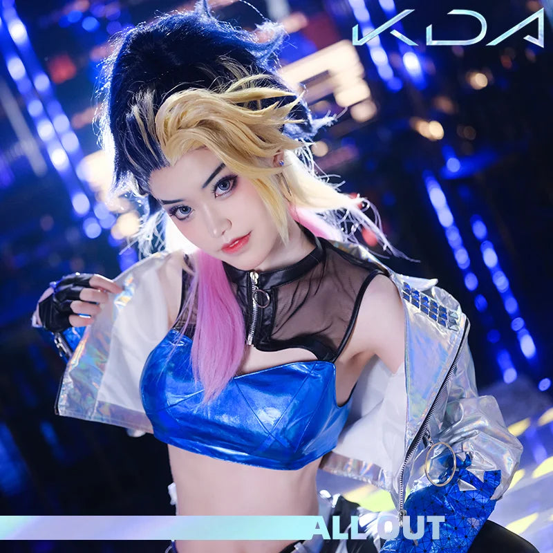 Game LOL Cosplay LOL KDA Member Of A Group Akali Costume Cosplay All Out Clothing Carnival Halloween Adult Women Sexy Outfit