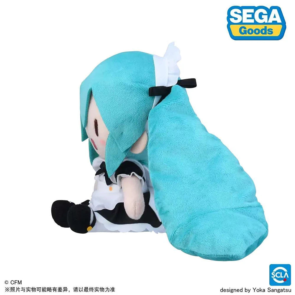 IN Stock Original Genuine SEGA VOCALOID Hatsune Miku MEIKO KAITO Maid Mini Plush Toys Doll Cartoon Collectible Model 16CM