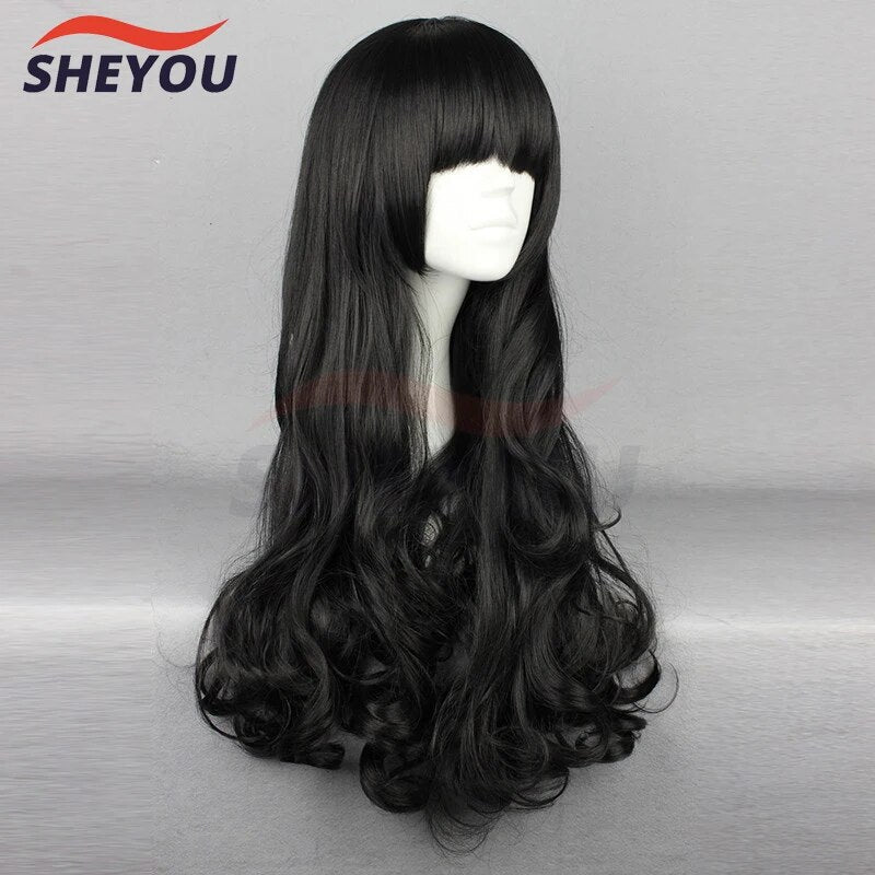 Blake Belladonna Long Black Wavy Heat Resistant Cosplay Wig + Free Wig Cap