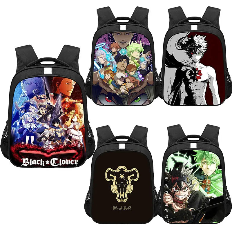 Japanese Black Clover Anime Print Backpack for Teenager Asta Yami Manga Children Fashion Schoolbags Daypack Laptop Rucksack Gift