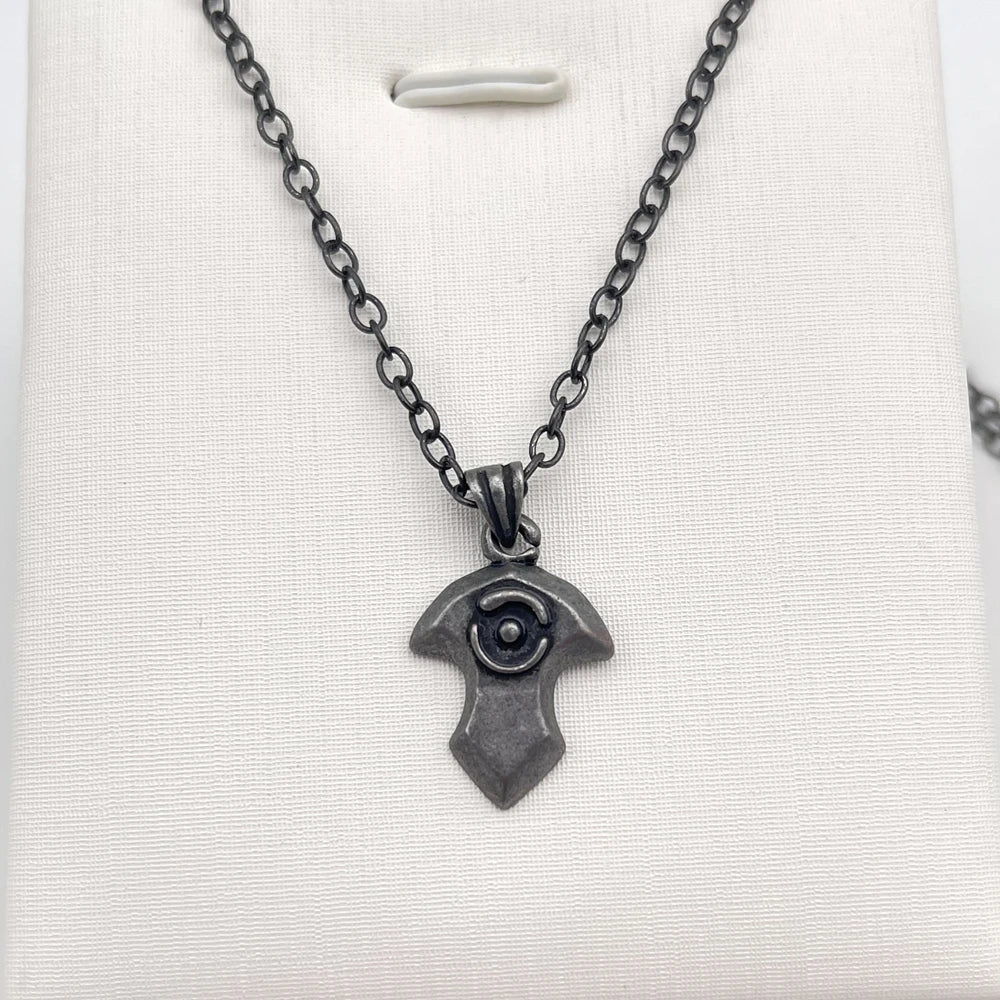 Game Final Fantasy XIV Azem Cosplay Necklace Unisex Punk Retro Metal Pendant Crystal Summoning Prop Jewelry Accessories Gift