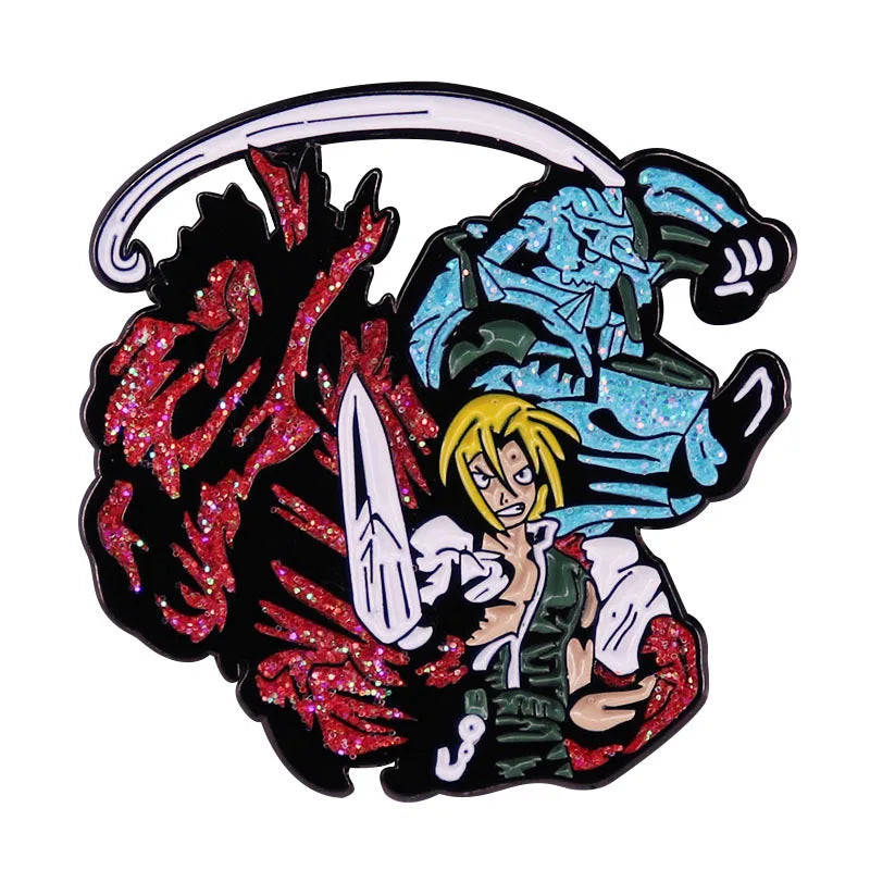 Fullmetal Alchemist Pins for Backpacks Badges on Backpack Manga Enamel Pin Accessories for Jewelry Cute Things Brooches Gifts