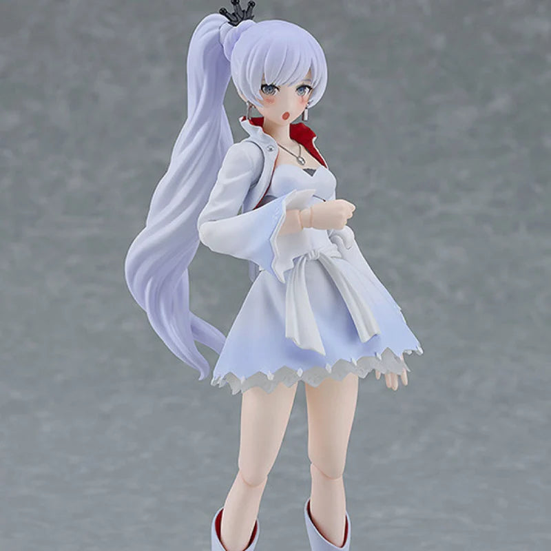 Original Good Smile MaxFactory Figma 599 Weiss Schnee RWBY: Ice Queendom Assembly Collectible Boxed Ornaments Model Doll Toys