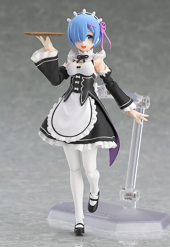 100% Original:Anime Re:Zero REM 13CM figma PVC Action Figure Anime Figure Model Toys Figure Collection Doll Gift