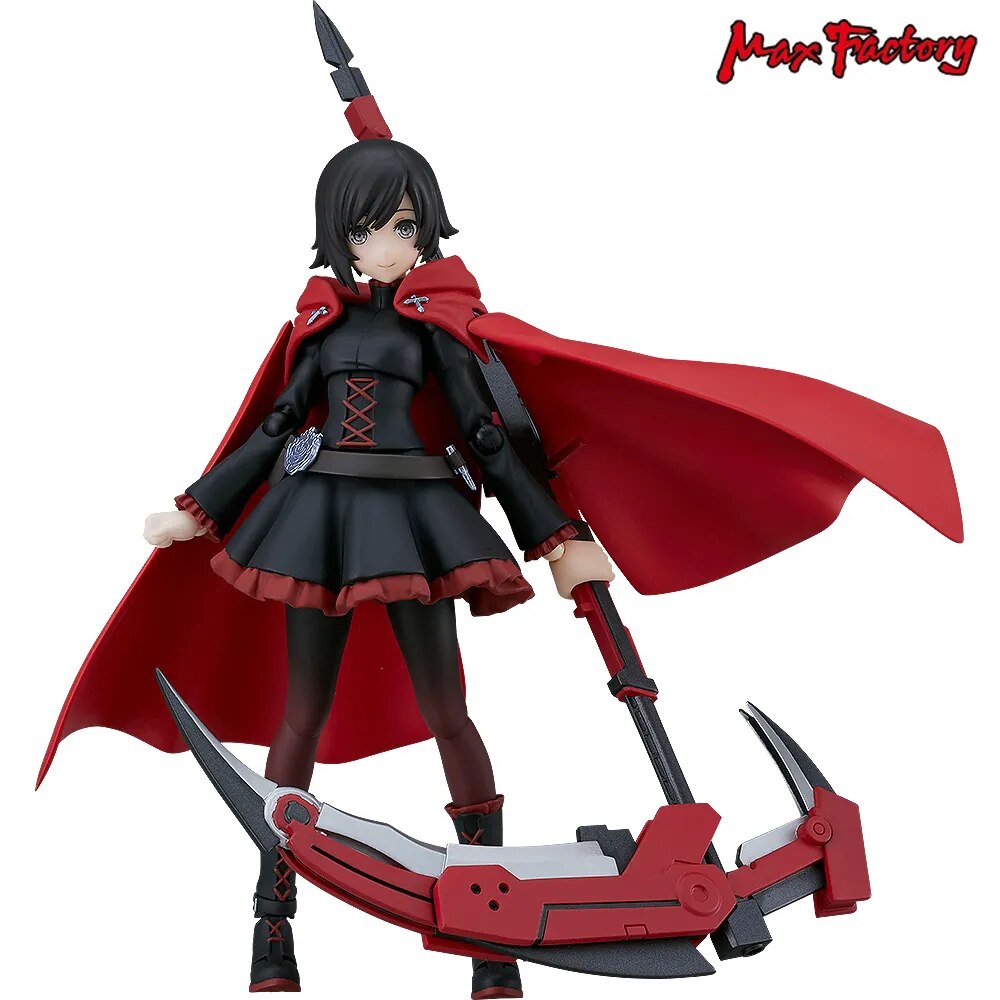 Max Factory Figma Rwby Ice Queendom Ruby Rose Figura de anime Figuras de juguete Muñeca coleccionable Regalo para fanáticos