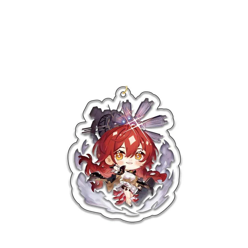 Anime Figure Honkai: Star Rail Acrylic key chain pendant game double-sided star chain fans' gift key ring