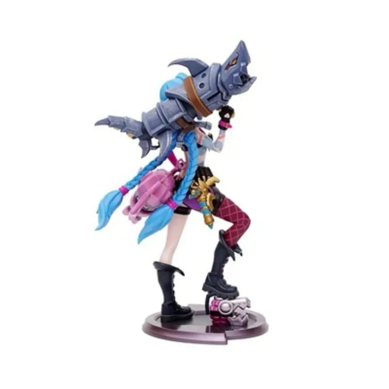 Figura de Anime League of Legends Jinx, periférico de juego auténtico oficial, modelo de escultura de tamaño mediano, periféricos LOL