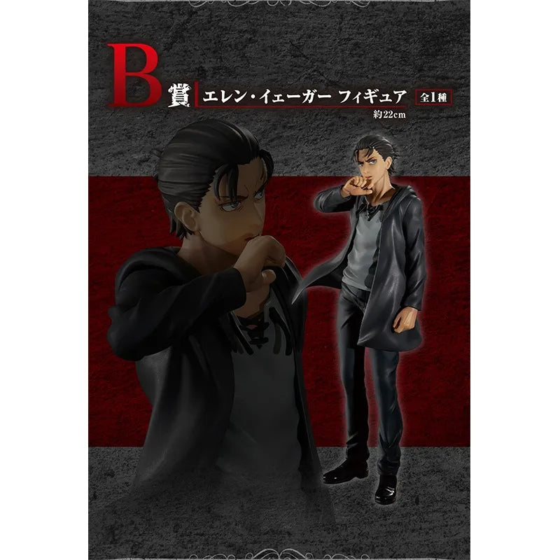 Bandai Original Ichiban KUJI Attack on Titan Eren Jaeger Levi Ackerman Anime Collection Model Figure Christmas birthday gift