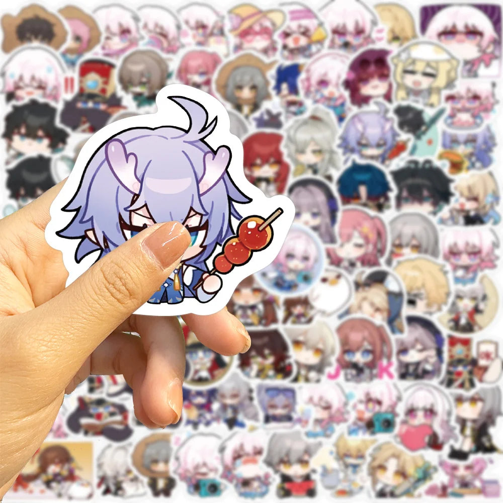 10/80PCS Honkai Impact Anime Stationery Sticker Sticker Waterproof Children Student Fashion Stationery Honkai:Star Rail Decorate