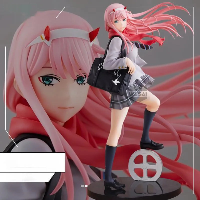 Figuras de Anime Darling In The Franxx Zero Two 02, mochila, modelo uniforme, figuras de muñecas, figuras de acción coleccionables, juguetes, regalos