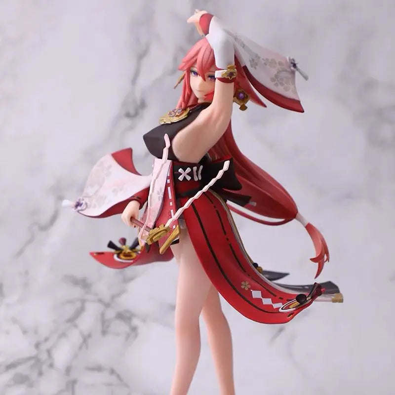 Genshin Impact Figures Yae Miko Figure Sexy Girl Anime Figure Pvc Models Gk Statue Collectible Toys Decoration Birthday Gifts