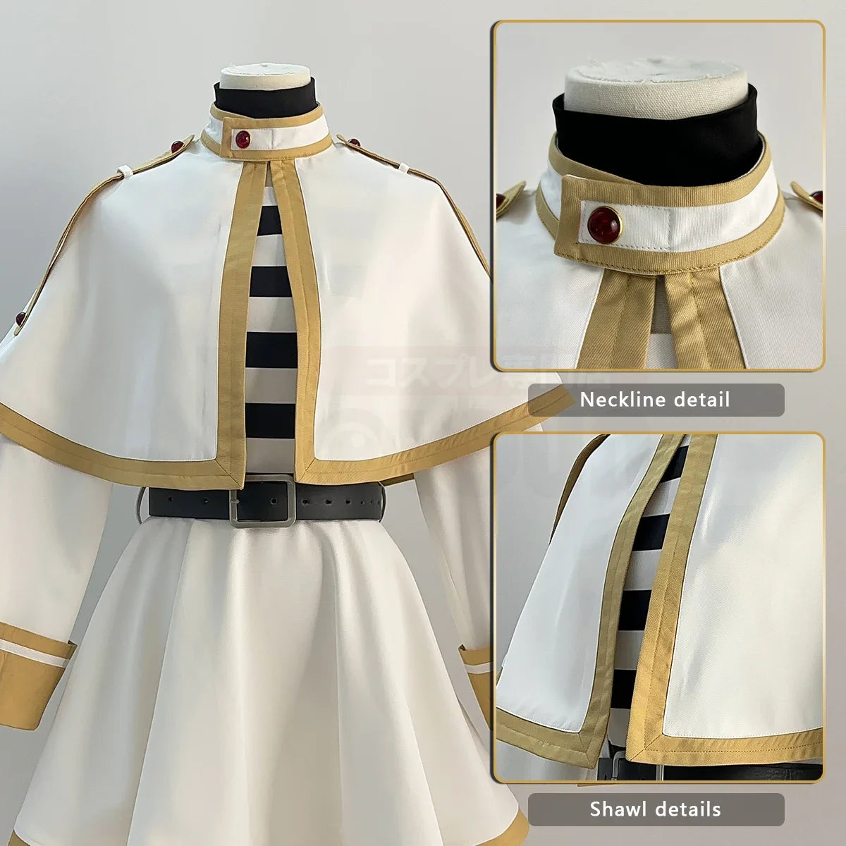 Frieren Beyond Journey's End Anime Frieren Cosplay Costume Shawl Cloak Dress Wig Grey Ponytail Rose Net Christmas