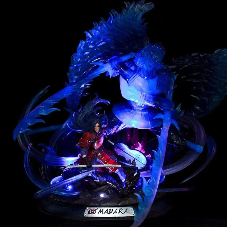 36cm NARUTO Shippuden Susanoo Uchiha Madara GK Japanese Anime PVC Action Figure Toy Statue With Light Collectible Model Doll