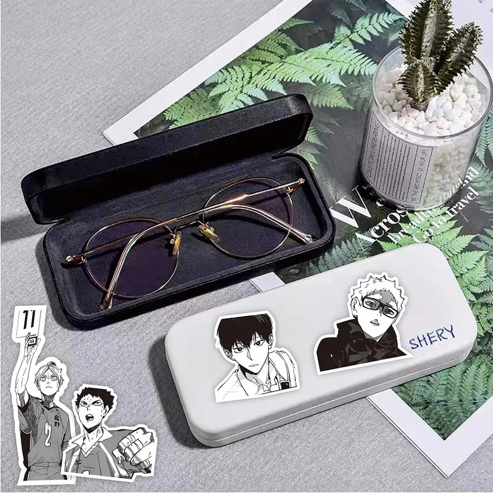 10/30/68PCS Black White Haikyuu!! Anime Stickers Decoration Suitcase Scrapbook Laptop Phone Stationery Volleyball Manga Sticker