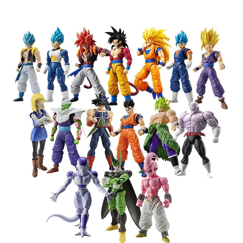 Bandai Original Dragon Ball Anime figura-rise Son Goku Vegeta Son Gohan Cell Freeza figuras de acción de juguete para niños regalo