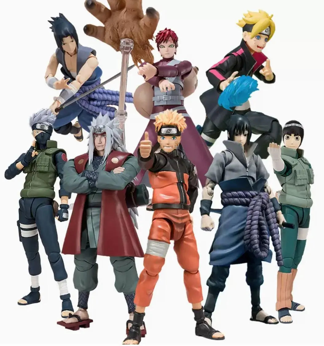 Original Shf Naruto Uzumaki Sasuke Madara Uchiha Sakura Haruno Kakashi Hatake Figura de acción modelo juguetes Anime Figura regalo