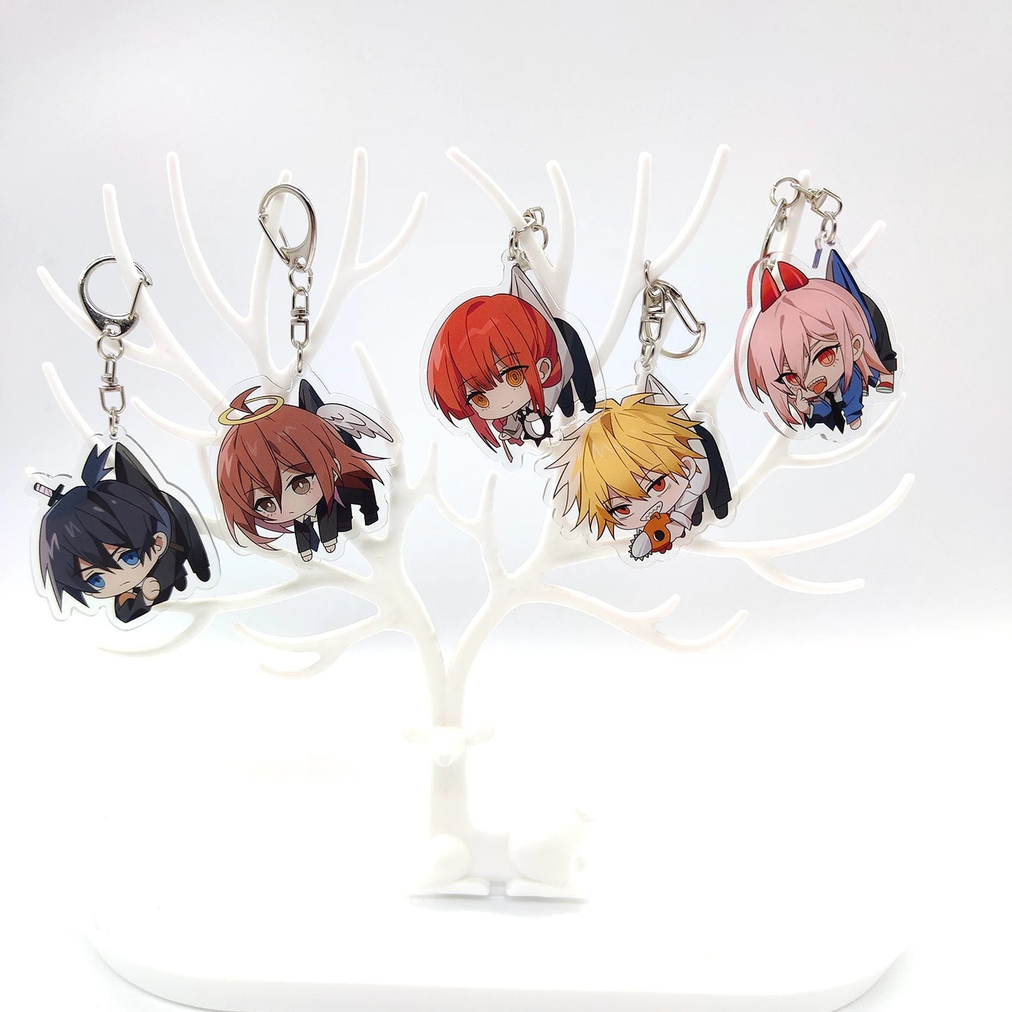 Anime keychain chainsaw man Denji Makima Pochita Power Model Cute Acrylic Stand Model Plate Desk Decor Standing for Friend Gifts