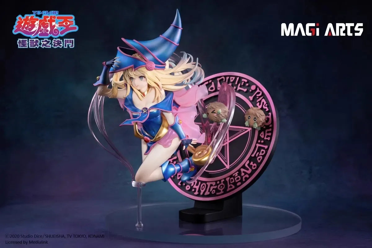 28cm Magi Arts Yu-Gi-Oh! Duel Monsters Anime Figurine Black Magician Girl Action Figure Kawaii Toy Room Ornament Christmas Gift