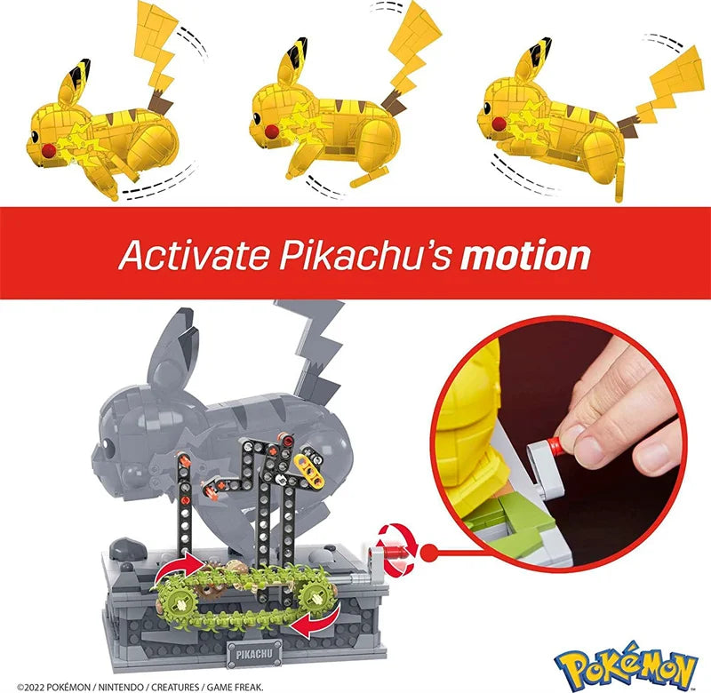 MEGA Pokémon Collectible Building Toys For Adults, Motion Pikachu With 1092 Pieces And Running Movement, For Collectors