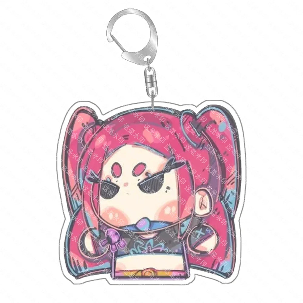 Anime Classics Game Collection Toy K-Pop Demon Hunters Preorder Huntr-x Keychain - Fan Art Self Made Acrylic Charm Gift