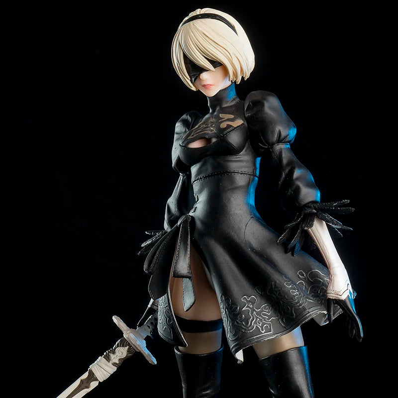 Figura de acción modelo NieR Automata 2B de 28cm, figuras coleccionables de Anime, estatua, muñeco coleccionable, decoración, juguete para regalo