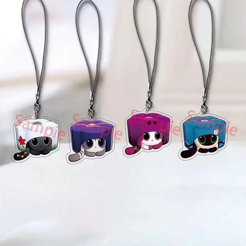 Dan Heng Guinaifen Anime KeyChain Honkai Star Rail Men Key Chain for Women Fashion Kawaii Figure Acrylic Keyring Pendant Gifts