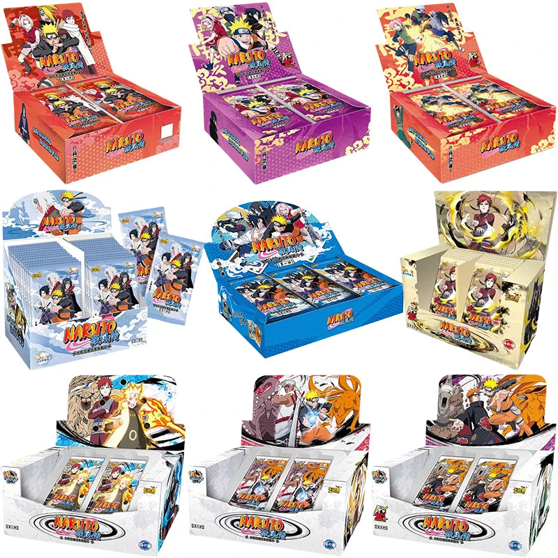 KAYOU Genuine Naruto Cards Box Anime Figure Card Booster Pack Sasuke Collection Flash Card Toy Birthday Christmas Gift for Kids