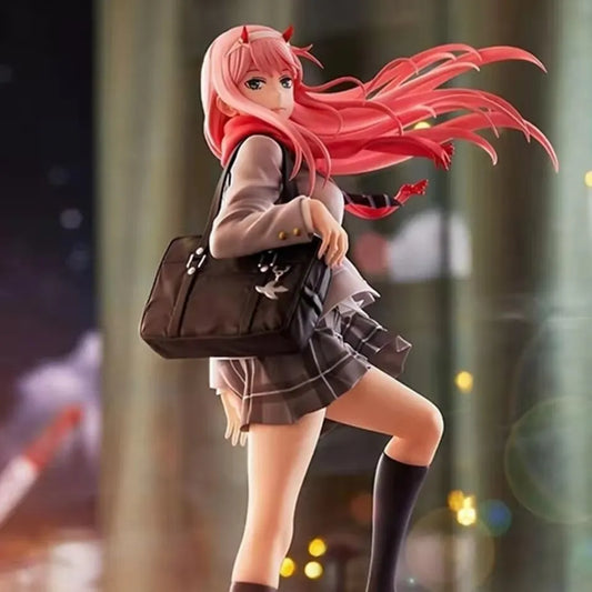 Figuras de Anime Darling In The Franxx Zero Two 02, mochila, modelo uniforme, figuras de muñecas, figuras de acción coleccionables, juguetes, regalos