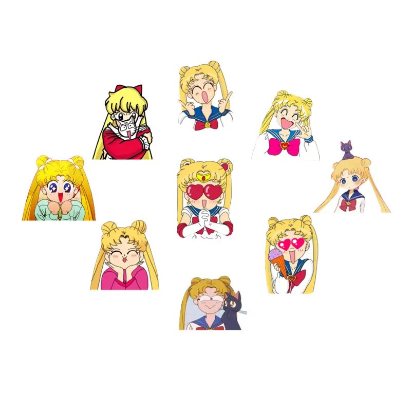 Y2k Cartoon Anime Sailor Moon Acrylic Brooch Cute Pin On Backpack Student Badge Trinket Toy Gift Fashion Jewelry Accessories