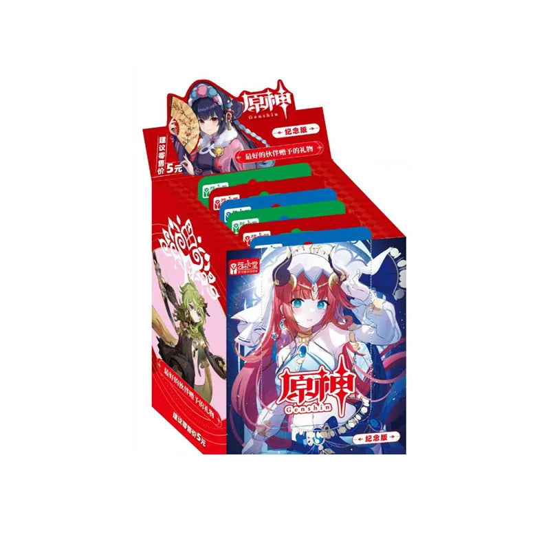 Genshin Impact Cards Anime TCG Game Collection Pack Booster Box Rare SSR Surrounding Table Toys For Family Children Gift