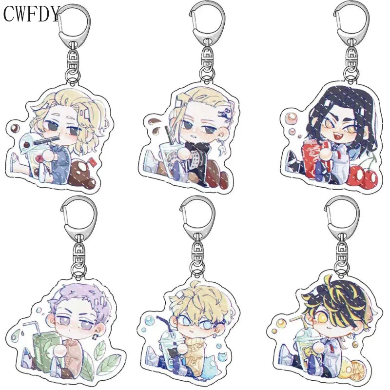 Tokyo Revengers Anime Tokyo Avengers Cosplay Keychain Manjiro Ken Takemichi Hinata Atsushi Chibi Kawaii Chaveio Birthday Gifts