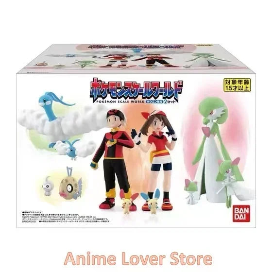 Bandai Original Scale World POKEMON Hoenn Region May Brendan Swablu Altaria Ralts Gardevoir Anime Figures Toys for Kids Gift